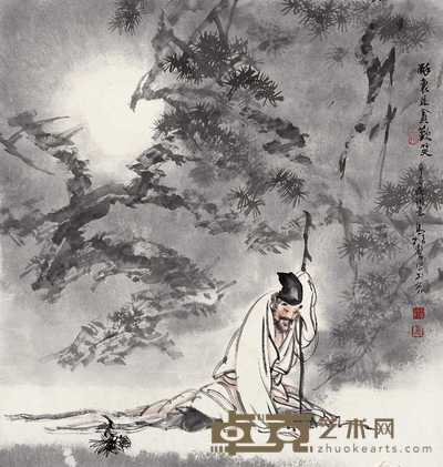 马振声 醉里且贪欢笑 镜心 69×67cm